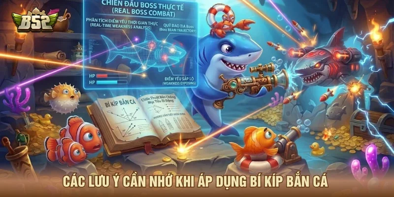 Các lưu ý khi ứng dụng bí kíp bắn cá