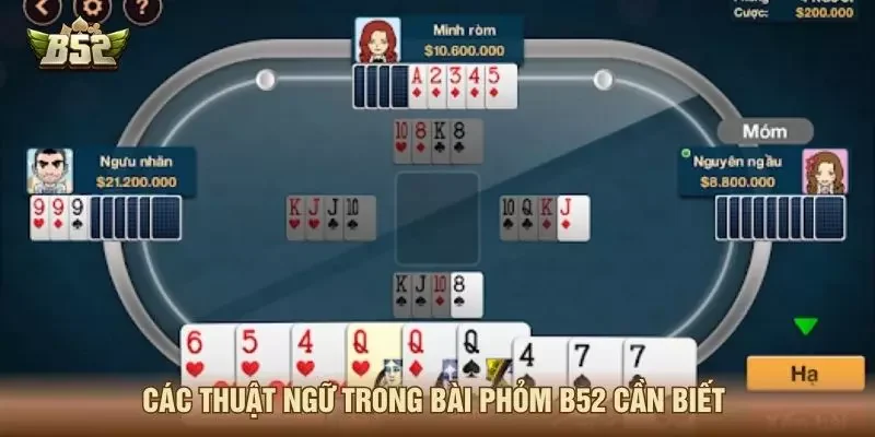 Các thuật ngữ trong bài phỏm B52 cần biết