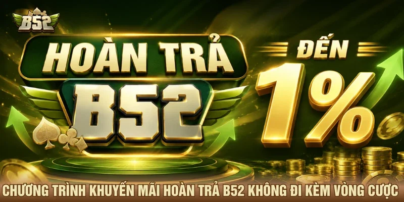 Chương trình khuyến mãi hoàn trả B52 không đi kèm điều kiện vòng cược