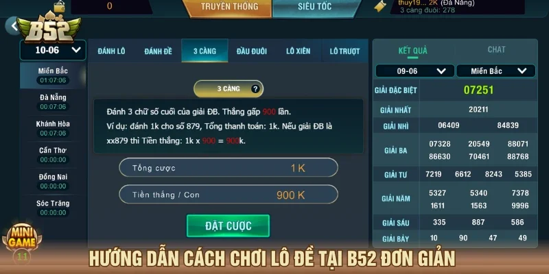 Hướng dẫn cách chơi lô đề tại B52 đơn giản